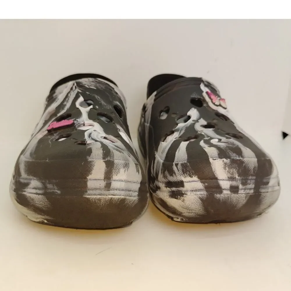 Justice Sport Boys Camo Clogs - Black & Gray - Size 13Y